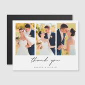 複数のモダン写真結婚の感謝の磁石 マグネット招待状 (正面/裏面)