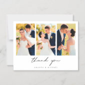 複数のモダン写真結婚の感謝の磁石 マグネット招待状 (正面)