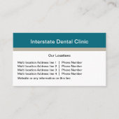 複数のモダン場所の歯科医の名刺 名刺 (正面)