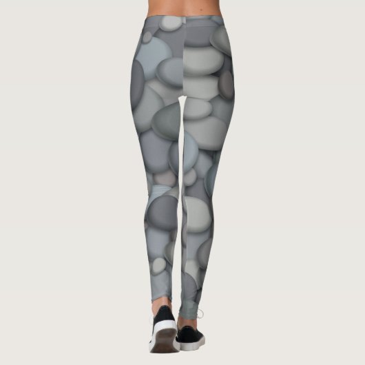 複数のライトカラーの川の岩 レギンス (裏面)