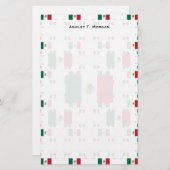 複数のレイヤでのメキカラフルシコ国旗2 便箋 (正面/裏面)