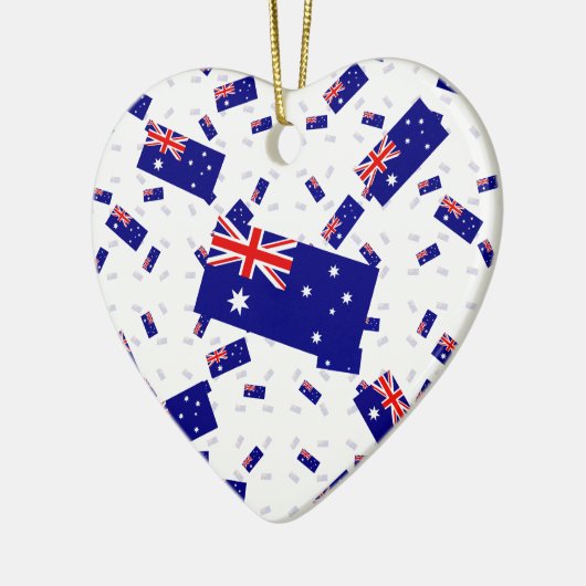 複数のレイヤにオーストラリア国旗を表示 セラミックオーナメント (左)