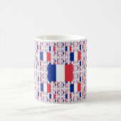 複数のレイヤに表示されるTricolorフラカラフルンス コーヒーマグカップ (中央)