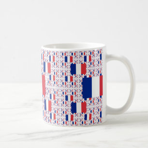 複数のレイヤに表示されるTricolorフラカラフルンス コーヒーマグカップ