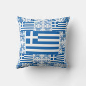 複数のレイヤのギリシャカラフル国旗 クッション (裏面)