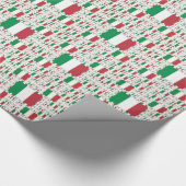 複数のレイヤーのイタリアカラフル国旗 ラッピングペーパー (角)