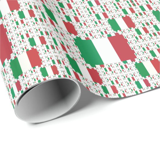 複数のレイヤーのイタリアカラフル国旗 ラッピングペーパー (ロールコーナー)
