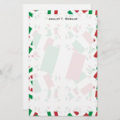 複数のレイヤーのイタリカラフルア国旗 便箋 (正面/裏面)