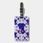 複数のレイヤーのオーストラリアカラフル国旗 ラゲッジタグ (正面縦)