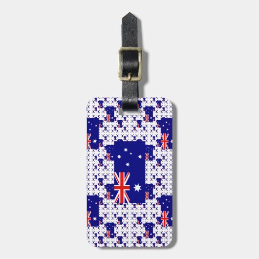 複数のレイヤーのオーストラリアカラフル国旗 ラゲッジタグ (正面縦)
