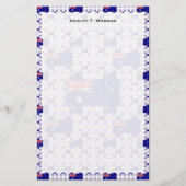 複数のレイヤーのオーストラリアカラフル国旗 便箋 (正面)