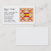 複数のレイヤーのスペインカラフル国旗 名刺 (正面/裏面)