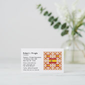 複数のレイヤーのスペインカラフル国旗 名刺 (スタンド正面)