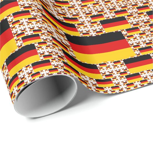 複数のレイヤーのドイツカラフル国旗 ラッピングペーパー (ロールコーナー)