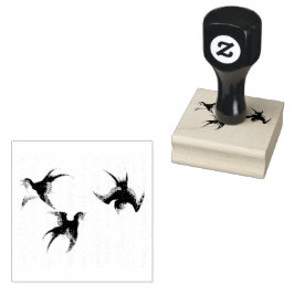 複数のヴィンテージ日本の鳥 ラバースタンプ