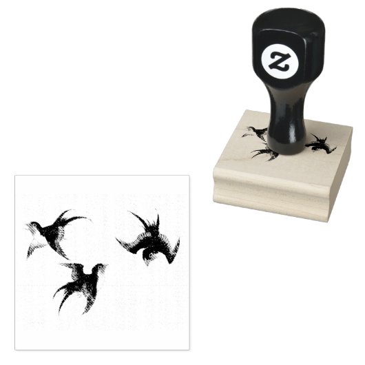 複数のヴィンテージ日本の鳥 ラバースタンプ (押印)