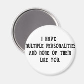 複数の個性と好きでない マグネット (正面/裏面)