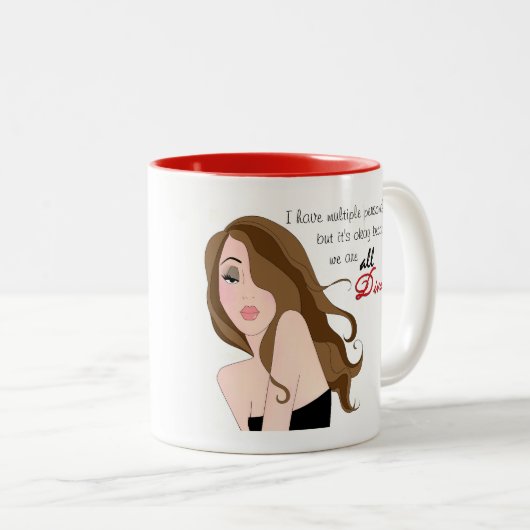 複数の個性/私たちは立つ1つのティアラの下! ツートーンマグカップ (正面右)