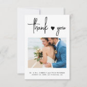 複数の写モダン真結婚 サンキューカード (正面)