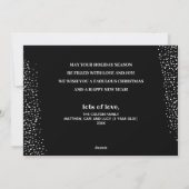 複数の写真の白黒メリークリスマス シーズンカード (裏面)