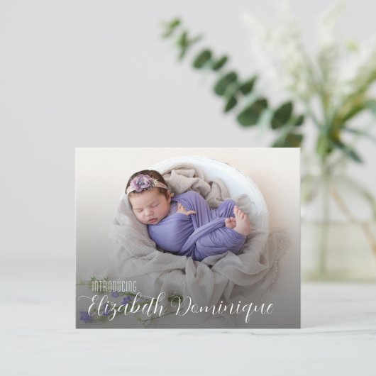 複数の写真の誕生のお知らせを予算に設定 (スタンド正面)