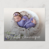 複数の写真の誕生のお知らせを予算に設定 (正面)