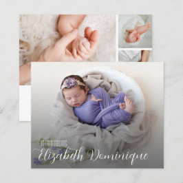 複数の写真の誕生のお知らせを予算に設定