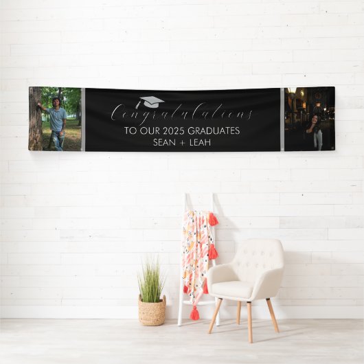 複数の写真を含む卒業バナー 横断幕 (インサイチュ)