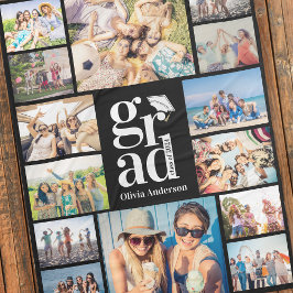 複数の写真コラージュの思い出を卒業 フリースブランケット