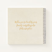 複数の写真コラージュシンプルフレームファミリーダイアリー ノートブック (裏面)