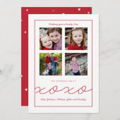 複数の写真バレンタインデー家族 シーズンカード (正面/裏面)