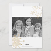 複数の写真ピース金ゴールドタイポグラフィ シーズンカード (裏面)