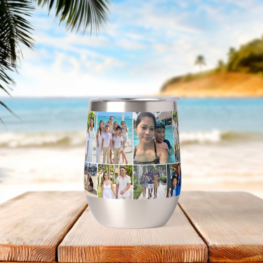 複数の写真ファミリーバケーションフォトコラージュ (ビーチ)