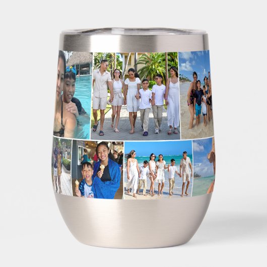 複数の写真ファミリーバケーションフォトコラージュ (背面)