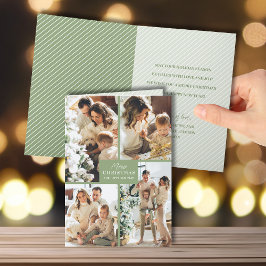 複数の写真メリークリスマスフォールディング シーズンカード