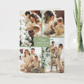 複数の写真メリークリスマスフォールディング シーズンカード (正面)