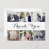 複数の写真結婚の感謝はがき ポストカード (正面/裏面)