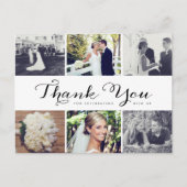 複数の写真結婚の感謝はがき ポストカード (正面)
