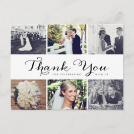複数の写真結婚の感謝はがき ポストカード