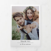 複数の写真結婚の3倍サンキューカード 三つ折り案内状 (カバー)