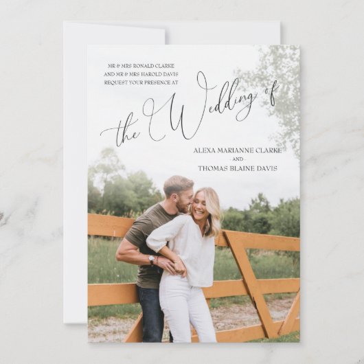 複数の写真結婚式招待状 招待状 (正面)