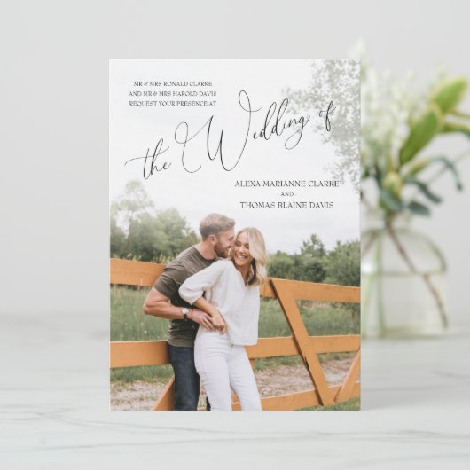 複数の写真結婚式招待状 招待状 (スタンド正面)