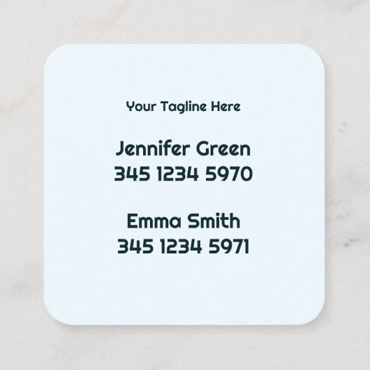 複数の名前清掃サービスの名刺 スクエア名刺 (裏面)