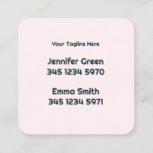 複数の名前清掃用名刺 スクエア名刺 (裏面)