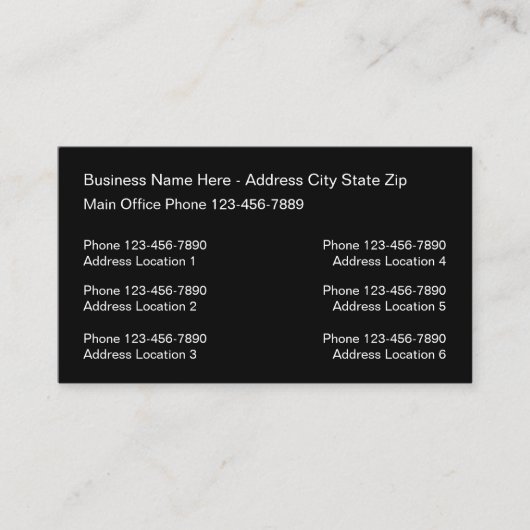 複数の場所のロゴ名刺デザイン 名刺 (正面)