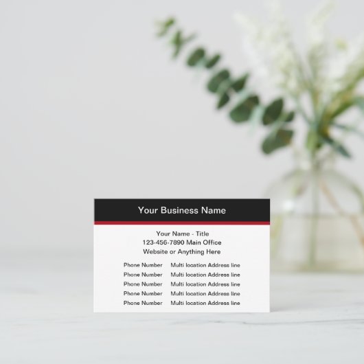 複数の場所の名刺の予算フレンドリー 名刺 (スタンド正面)