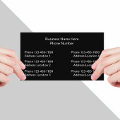 複数の場所の名刺デザイン 名刺