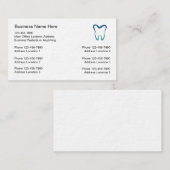 複数の場所の歯科医の名刺テンプレート 名刺 (正面/裏面)