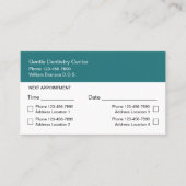 複数の場所の歯科医アポイントメントカード 名刺 (正面)