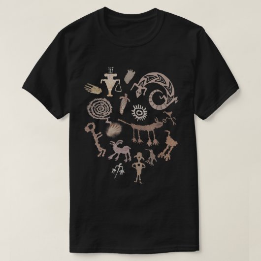 複数の岩石彫刻 Tシャツ (デザイン正面)